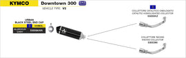 Kymco DOWNTOWN 300 Urban  aluminium "Dark" silencer with "Dark" end cap - 0