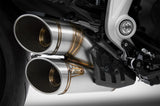 DUCATI 1260 DIAVEL (21-22) ZARD STAINLESS STEEL SLIP-ON KIT (EURO 5 LEGAL) SATIN FINISH