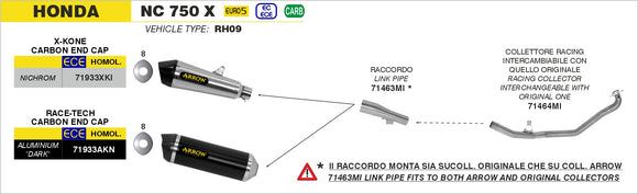 Honda NC 750 X X-Kone silencer