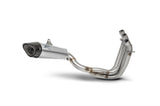 TRIUMPH TRIDENT 660 (21-23) ZARD STAINLESS STEEL FULL EXHAUST SYSTEM (REMOVABLE BAFFLE) CARBON END CAP