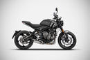 CLEARANCE - TRIUMPH TRIDENT 660 (21-23) ZARD STAINLESS STEEL FULL EXHAUST SYSTEM (REMOVABLE BAFFLE) CARBON END CAP-1