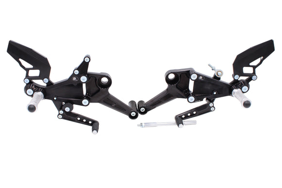 PP Tuning Rearsets - Aprilia RS 660 / Tuono 660 (2021-), black/red