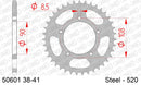 Ducati 851 Sport / SP1 1988-1989 - AFAM Rear Sprocket, 520 (OE Pitch), Steel - 38T (orig size) - 50601-38 - P3 Tuning