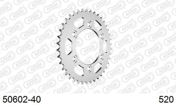 Ducati Monster 695 (696cc) 2007-2007 - AFAM Rear Sprocket, 520 (OE Pitch), Steel - 40T, 102 links reqd - 50602-40 - P3 Tuning