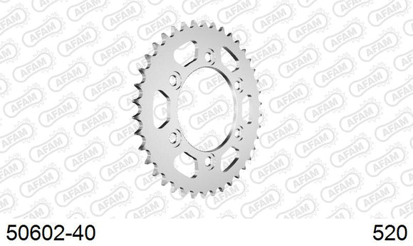 Ducati 750 SS 1998-1999 - AFAM Rear Sprocket, 520 (OE Pitch), Steel - 40T (orig size) - 50602-40 - P3 Tuning