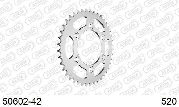 Ducati 620 SS 2003-2003 - AFAM Rear Sprocket, 520 (OE Pitch), Steel - 42T, 100 links reqd - 50602-42 - P3 Tuning