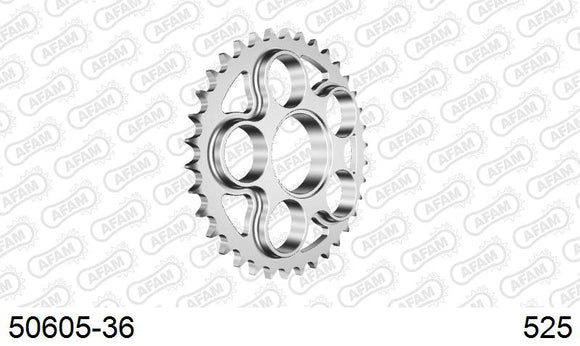 Ducati 998 S 2002-2003 - AFAM Rear Sprocket, 525 (OE Pitch), Steel - 36T (orig size) - 50605-36 - P3 Tuning