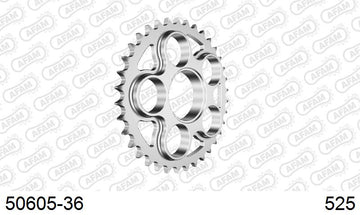 Ducati 996 SPS 1997-1999 - AFAM Rear Sprocket, 525 (OE Pitch), Steel - 36T (orig size) - 50605-36 - P3 Tuning