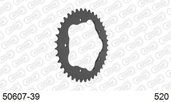 Ducati 748 R 2001-2002 - AFAM Rear Sprocket, 520 conversion, Steel PCD1 - 39T, 98 links reqd, fits PCD1 - 50607-39 - P3 Tuning