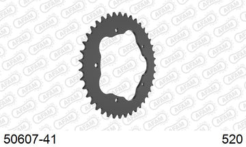 Ducati 748 R 2001-2002 - AFAM Rear Sprocket, 520 conversion, Steel PCD1 - 41T, 98 links reqd, fits PCD1 - 50607-41 - P3 Tuning