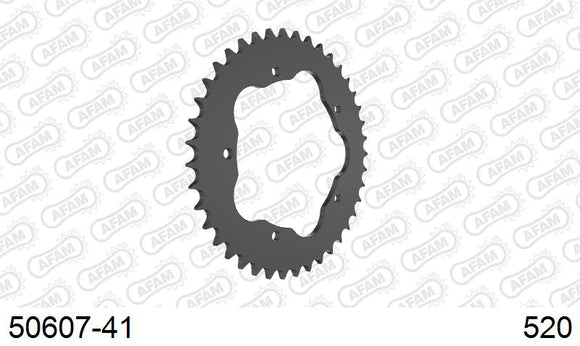 Ducati 748 / S Biposto 1995-2002 - AFAM Rear Sprocket, 520 conversion, Steel PCD1 - 41T, 98 links reqd, fits PCD1 - 50607-41 - P3 Tuning