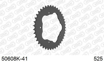 Ducati Monster 1100 Evo 2011-2013 - AFAM Rear Sprocket, 525 conversion, Steel PCD2 - 41T, 106 links reqd, fits PCD2 - 50608K-41 - P3 Tuning