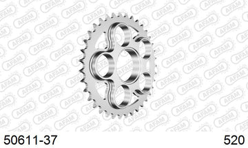 Ducati 748 E/S 2000-2002 - AFAM Rear Sprocket, 520 (OE Pitch), Steel - 37T, 96 links reqd - 50611-37 - P3 Tuning