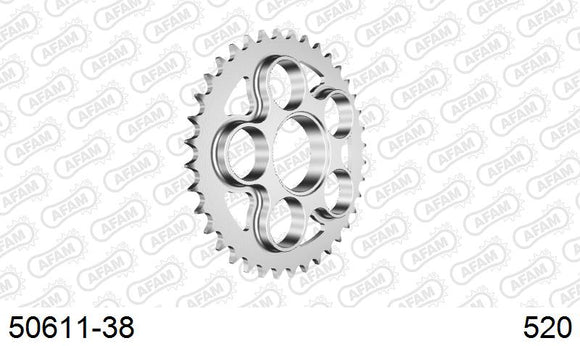 Ducati 748 1998-1999 - AFAM Rear Sprocket, 520 (OE Pitch), Steel - 38T, 96 links reqd - 50611-38 - P3 Tuning