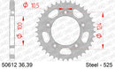 Ducati 749 R 2004-2006 - AFAM Rear Sprocket, 525 (OE Pitch), Steel - 39T (orig size) - 50612-39 - P3 Tuning