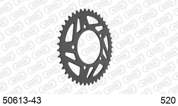 Ducati Scrambler 1100 Tribute Pro 2022-2023 - AFAM Rear Sprocket, 520 (OE Pitch), Steel - 43T, 108 links reqd, fits Tribute Pro - 50613-43 - P3 Tuning