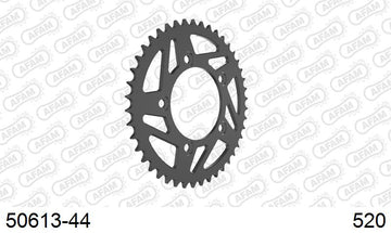 Ducati Scrambler 1100 / Pro / Sport / Dark 2018-2018 - AFAM Rear Sprocket, 520 (OE Pitch), Steel - 44T, 108 links reqd, fits inc Special - 50613-44 - P3 Tuning