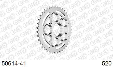 Ducati Monster 800 S2R 2005-2007 - AFAM Rear Sprocket, 520 (OE Pitch), Steel - 41T (orig size) - 50614-41 - P3 Tuning