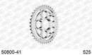 Ducati Hypermotard 939 2016-2018 - AFAM Rear Sprocket, 525 (OE Pitch), Steel - 41T, 106 links reqd - 50800-41 - P3 Tuning