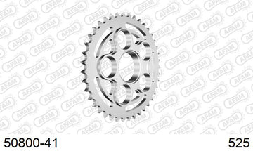Ducati Monster 1100 / S 2009-2010 - AFAM Rear Sprocket, 525 (OE Pitch), Steel - 41T, 106 links reqd - 50800-41 - P3 Tuning