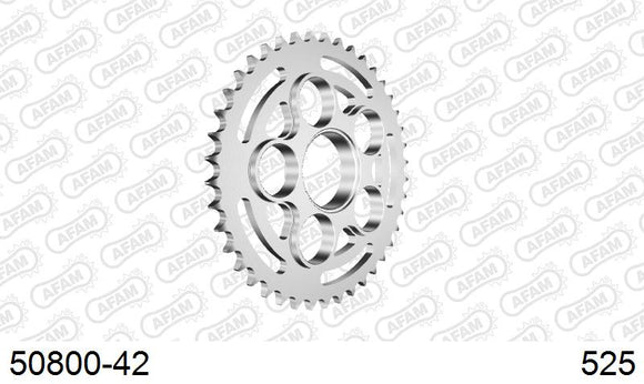 Ducati Hypermotard 939 2016-2018 - AFAM Rear Sprocket, 525 (OE Pitch), Steel - 42T, 106 links reqd - 50800-42 - P3 Tuning