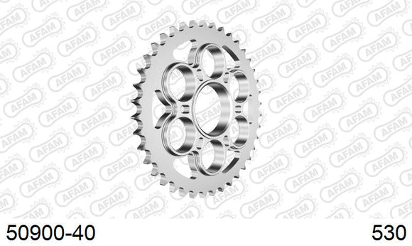 Ducati Multistrada 1200 / S 2011-2014 - AFAM Rear Sprocket, 530 (OE Pitch), Steel - 40T (orig size), fits inc Pikes Peak - 50900-40 - P3 Tuning