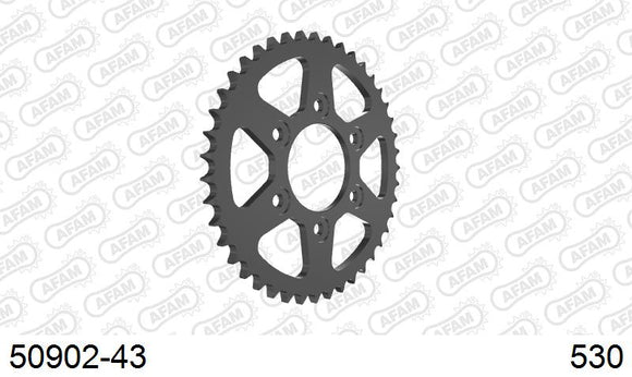 Ducati Multistrada 1200 Enduro 2018-2018 - AFAM Rear Sprocket, 530 (OE Pitch), Steel - 43T (orig size), fits Enduro,Enduro Pro - 50902-43 - P3 Tuning