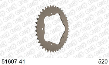 Ducati Monster 800 S2R 2005-2007 - AFAM Rear Sprocket, 520 conversion, Alu PCD2 - 41T (orig size), fits PCD2 - 51607-41 - P3 Tuning