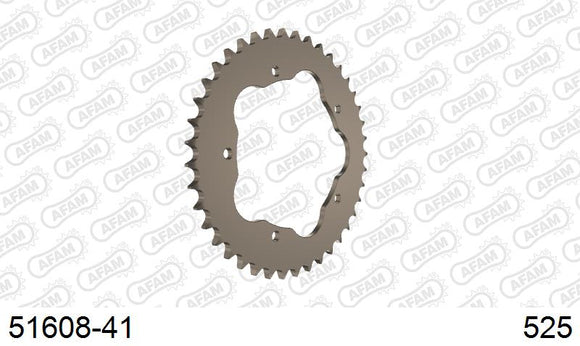 Ducati Monster 796 2010-2014 - AFAM Rear Sprocket, 525 conversion, Alu PCD2 - 41T, 106 links reqd, fits PCD2 - 51608-41 - P3 Tuning