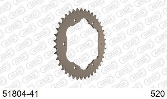 Ducati 1098 R 2008-2009 - AFAM Rear Sprocket, 520 conversion, Alu PCD3 - 41T, 100 links reqd, fits PCD3 - 51804-41 - P3 Tuning
