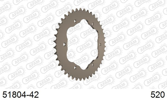 Ducati 1299 Panigale 2017-2017 - AFAM Rear Sprocket, 520 conversion, Alu PCD4 - 42T, 106 links reqd, fits PCD4,R Final Edition PCD4,S Panigale PCD4 - 51804-42 - P3 Tuning