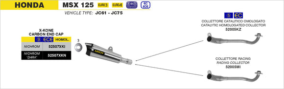 Honda MSX 125 Grom X-Kone titanium silencer