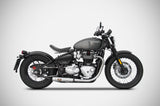 TRIUMPH BOBBER 1200 (17-23) ZARD STAINLESS STEEL SLIP ON (REMOVABLE BAFFLE)