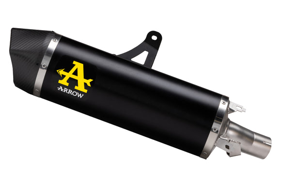 Honda Africa Twin 1100 AdvSport Maxi Race-Tech aluminium "Dark" silencer with carby end cap