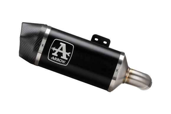 BMW F 900 XR Indy-Race Aluminium "dark" silencer with carby end cap