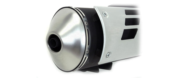 Aprilia SR 125 / 200 GT Full system Urban aluminium "Dark" with "Dark" end cap