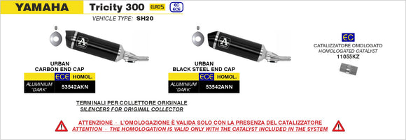 Yamaha Tricity 300 Catalytic converter kit