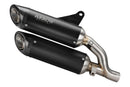 Ducati Monster 937 Round-Sil titanium "Dark" double silencer (upper & lower) with carby end cap-4