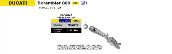 Ducati Scrambler 800 Nichrom Pro-Race silencer