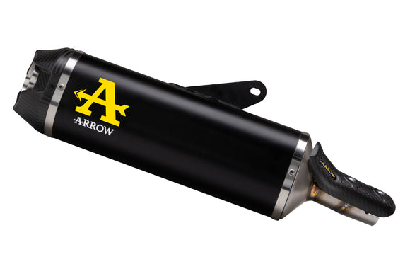 Kawasaki NINJA 400 Indy Race aluminium "Dark" silencer with carby end cap