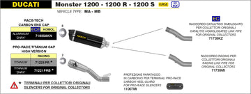 Ducati Monster 1200/1200R/1200S Carbon fiber heat shield