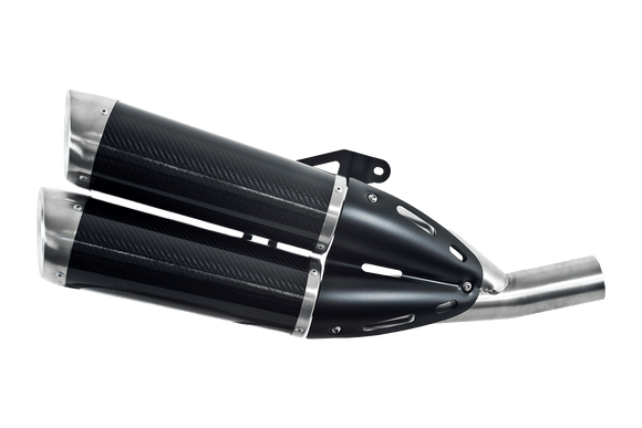 Ducati DIAVEL - 2011 - 2016 - 2 Silencers EVO5 overlapping with 1in2 Y pipe for lateral standard mounting