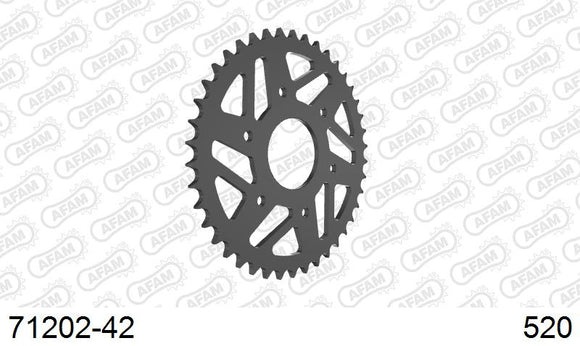 KTM 125 RC 2014-2023 - AFAM Rear Sprocket, 520 (OE Pitch), Steel - 42T, 112 links reqd - 71202-42 - P3 Tuning