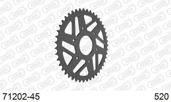 KTM 390 Duke 2014-2016 - AFAM Rear Sprocket, 520 (OE Pitch), Steel - 45T (orig size) - 71202-45 - P3 Tuning