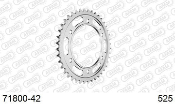 KTM 1190 Adventure / R 2013-2016 - AFAM Rear Sprocket, 525 (OE Pitch), Steel - 42T (orig size), fits ABS,R ABS - 71800-42 - P3 Tuning