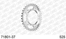 KTM RC8 (1190cc) 2008-2010 - AFAM Rear Sprocket, 525 (OE Pitch), Steel - 37T (orig size) - 71801-37 - P3 Tuning