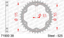 KTM 1390 Super Duke R / Evo 2024-2026 - AFAM Rear Sprocket, 525 (OE Pitch), Steel - 38T (orig size) - 71900-38 - P3 Tuning