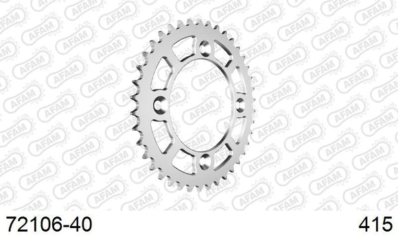 KTM 50 SX 2014-2023 - AFAM Rear Sprocket, 415 (OE Pitch), Alu - 40T, 96 links reqd, fits MINI - 72106-40 - P3 Tuning