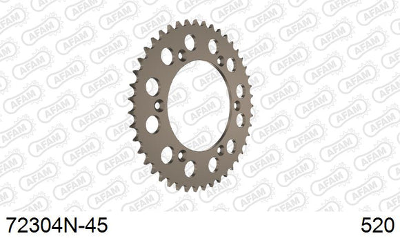 KTM LC4 625 SMC / 640 SM / 660 SMC 2005-2005 - AFAM Rear Sprocket, 520 conversion, Alu - 45T, 112 links reqd - 72304N-45 - P3 Tuning