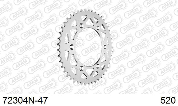 KTM 125/150 SX 2009-2012 - AFAM Rear Sprocket, 520 (OE Pitch), Alu - 47T, 116 links reqd - 72304N-47 - P3 Tuning